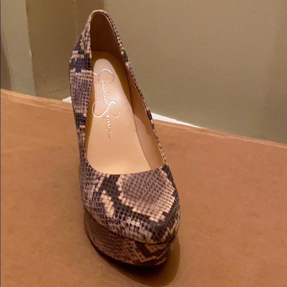 Jessica Simpson snake skin heels